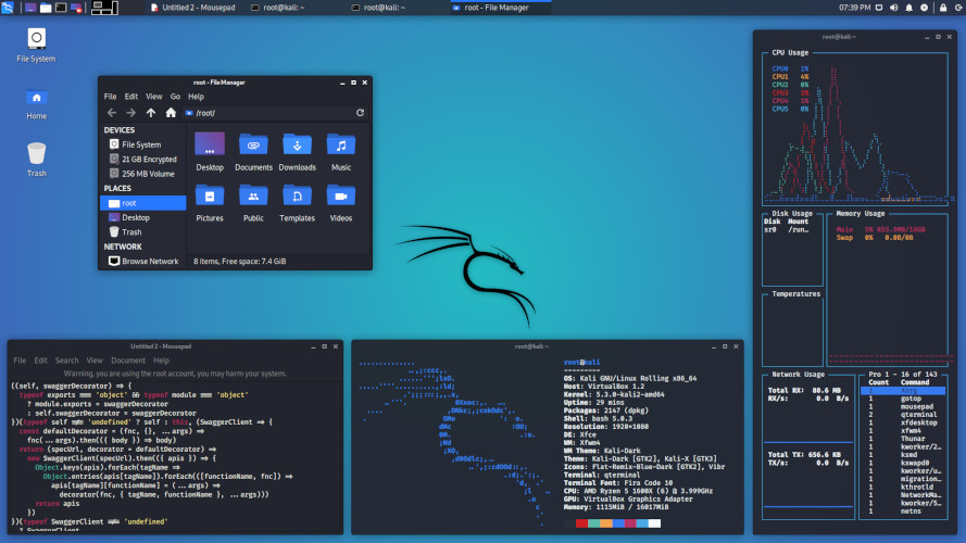 kali-desktop-xfce